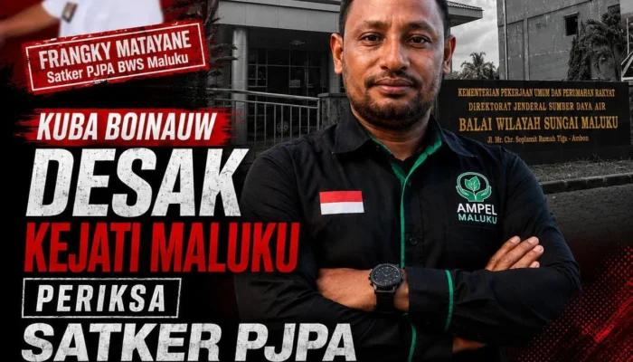Kuba Boinaiw Desak Kejati Maluku Periksa Satker PJPA Balai Wilayah Sungai Maluku, Franky Matayane